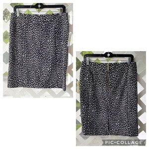 Michael Kors Black/White Print Pencil Skirt